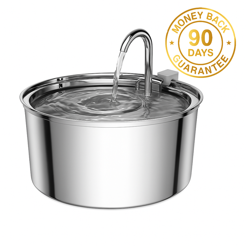 PureFlow Stainless Steel Cat Water Fountain